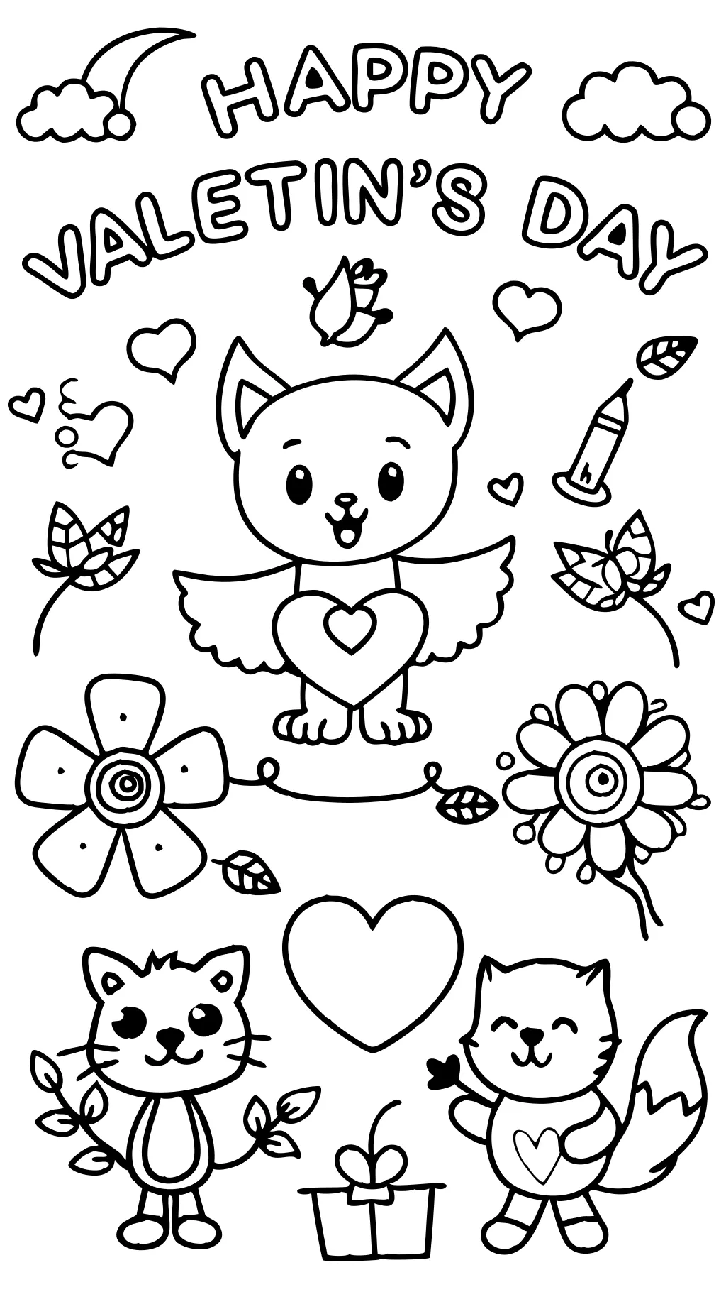 happy valentines day coloring pages